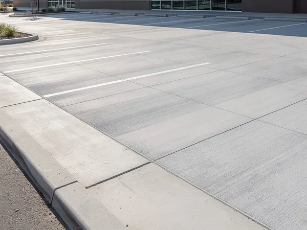 Large commercial concrete parking lot in Cypress, TX built to last